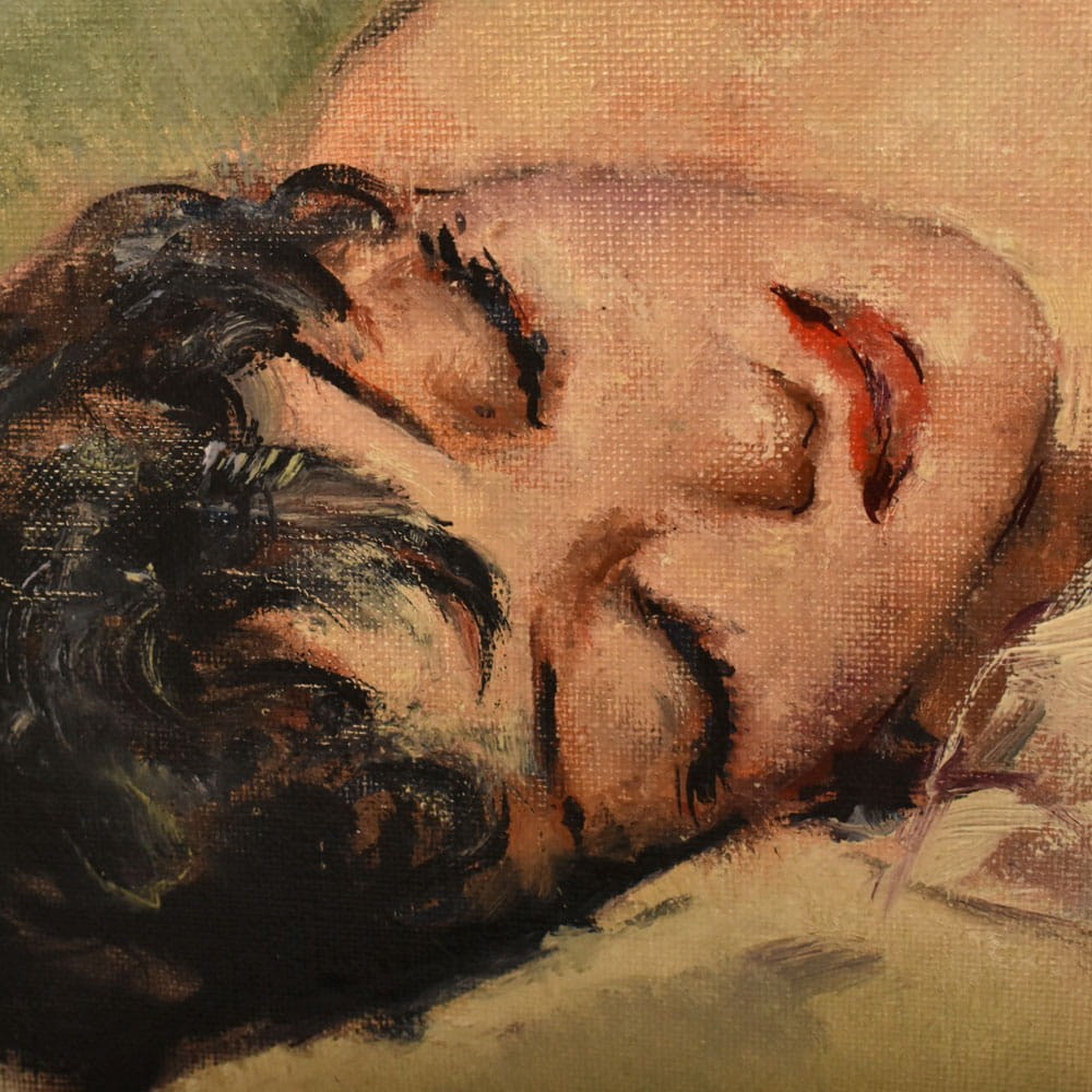 QN787 7a antique nude woman oil painting XX century